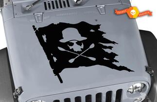 Jeep Hood Jolly Roger teschio bandiera pirata decalcomania in vinile