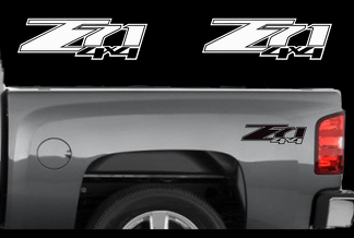 2- Chevy Z71 4x4 2007 - 2013 Decalcomanie Silverado GMC Sierra Set di adesivi in ​​vinile per camion