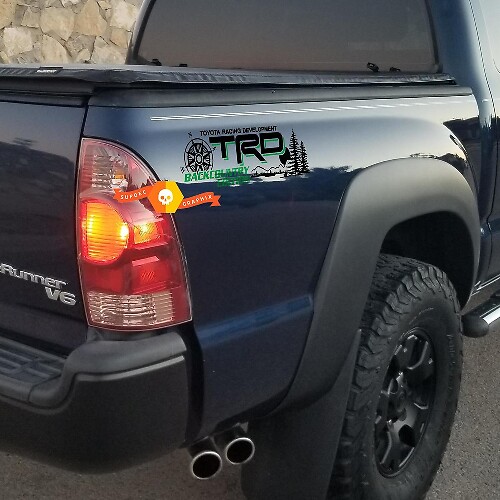 Adesivi Laterali in Vinile TRD Backcountry Compass per Toyota Tacoma
