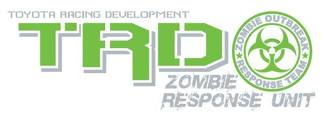 Toyota Racing Development TRD Zombie Response Unit edizione 4X4 lato letto Adesivi decalcomanie grafiche