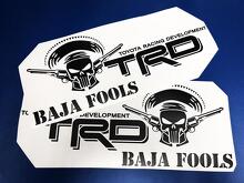 Toyota Racing Development TRD BAJA FOOLS Punisher edition 4X4 lato letto Adesivi decalcomanie grafiche 2