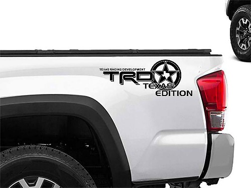 Toyota Racing Development TRD US TEXAS edizione 4X4 lato letto adesivi decalcomanie grafiche 2