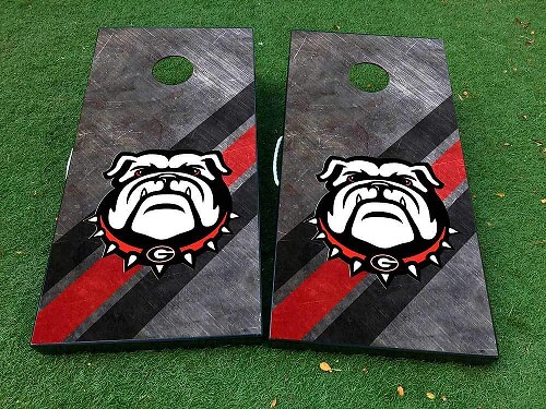 Set Adesivi in Vinile per Tavola Cornhole Bulldog Football