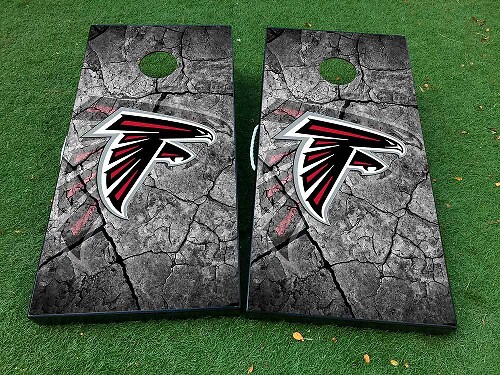 Set di Adesivi Wrap per Tavolo da Cornhole in Stile Atlanta Falcons