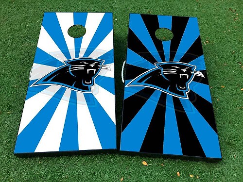 Set di adesivi in vinile per pannello Cornhole in stile Football Carolina Panthers