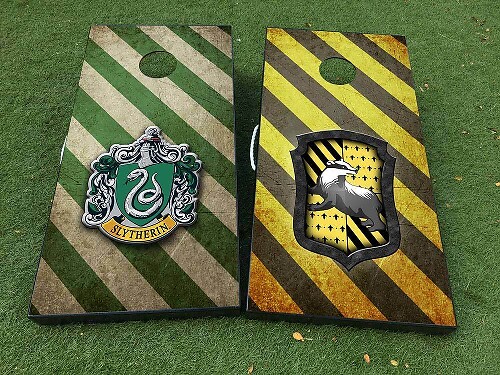 Set Adesivi in Vinile per Tavolo Cornhole Ispirato a Wizard House_1