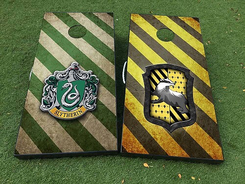 Set di Decalcomanie in Vinile per Tavolo Cornhole Ispirato a Wizard House_1