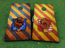 2 case di Hogwarts a tua scelta Grifondoro Corvonero Tassorosso Serpeverde Cornhole Gioco da tavolo Adesivo Decalcomania INVOLUCRO IN VINILE con LAMINATO
 2