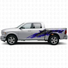 Kit di Adesivi Laterali in Vinile con Lettering Personalizzato Stile Spruzzo di Fango per Dodge Ram_2