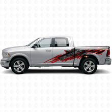 Kit di Adesivi Laterali in Vinile con Lettering Personalizzato Stile Spruzzo di Fango per Dodge Ram_4