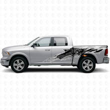 Kit di Adesivi Laterali in Vinile con Lettering Personalizzato Stile Spruzzo di Fango per Dodge Ram_5