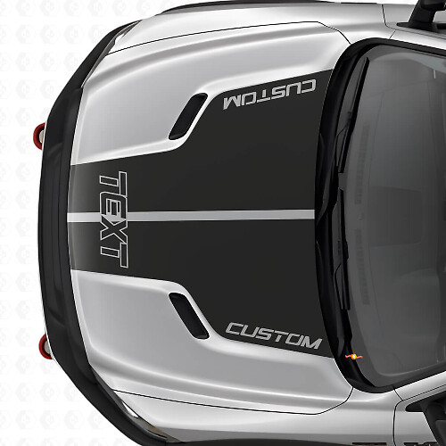 Kit di adesivi in vinile con doppie strisce personalizzate per cofano per Dodge Ram