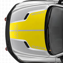 Kit di adesivi in vinile con doppie strisce personalizzate per cofano per Dodge Ram_6