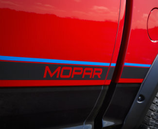 Kit adesivi in vinile a strisce laterali stile Mopar per Dodge Ram 1500 Rebel 2016_2