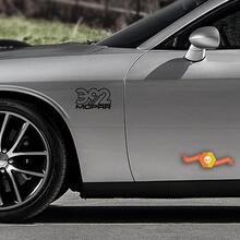 2 Dodge 392 6.4L SRT HEMI MOPAR Hellcat Challenger Shakedown Vinile Adesivo Decalcomania Grafica
 2