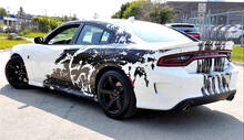 Kit adesivo in vinile a striscia completa stile Grunge Hellcat per Dodge Challenger e Charger_2