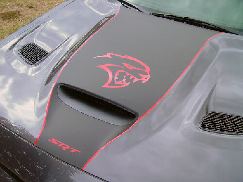 Adesivo in Vinile Stile Cofano Hellcat per Dodge Challenger