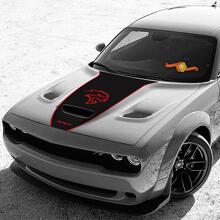 Adesivo in Vinile Stile Cofano Hellcat per Dodge Challenger_2