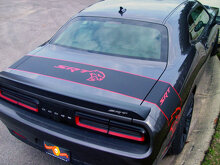 Adesivo in Vinile per Strisce Laterali del Bagagliaio Stile Hellcat per Dodge Challenger_2