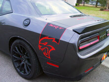Adesivo in Vinile per Strisce Laterali del Bagagliaio Stile Hellcat per Dodge Challenger_3