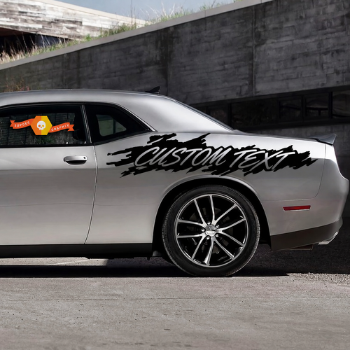 ADESIVO LATERALE IN VINILE USURATO ANTIGOCCIA per Dodge Challenger
