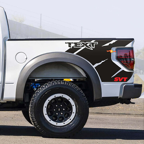 Kit di Adesivi in Vinile Stile Invecchiato con Testo Personalizzato per Musclecar truck SVT 2010-14