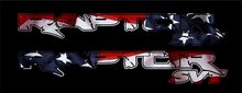 Ford F150 Raptor 2017 USA Flag AMERICAN FLAG STYLE adesivo decalcomania grafica per letto laterale 2