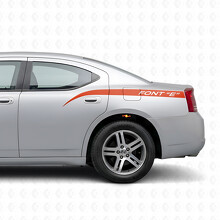Strisce Curvate con Testo Personalizzato Adesivo Vinile Laterale per Dodge Charger 2006-2010_4