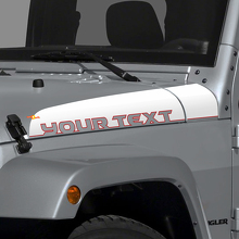 Adesivo in Vinile con Scritta Striscia per Cofano per Jeep Wrangler JK Unlimited_2