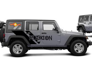 Side Swipe Grafica Jeep RUBICON Decalcomanie per veicoli, grafiche, adesivi in ​​vinile