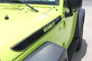 2 Jeep Wrangler Hood Set di decalcomanie in vinile Adesivo per decalcomanie - Sinistra e destra