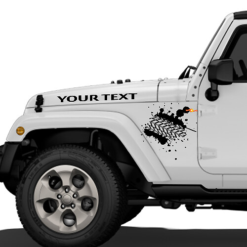 Tracce di pneumatici di fango Jeep Vinyl Decal Hood Rubicon Renegade Sticker Car Truck Veicolo kit