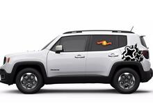 Jeep Renegade Logo Distressed Splash Vinile Adesivo Decalcomania Cofano Laterale Grafica del Veicolo Posteriore
 3