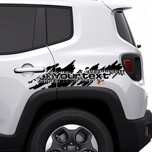 Jeep Renegade Distressed Tire Splash Graphic Hood Finestra Adesivo Decalcomania Veicolo Vinile
 3