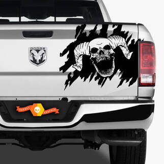 Dodge Ram Skull Splash Grunge Vinyl Decal Sticker Portellone Camion Veicolo Graphic Pickup
