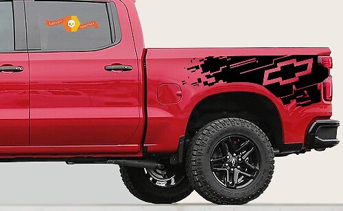 Kit adesivo in vinile con logo Chevrolet per fianco letto Chevrolet Silverado 2019