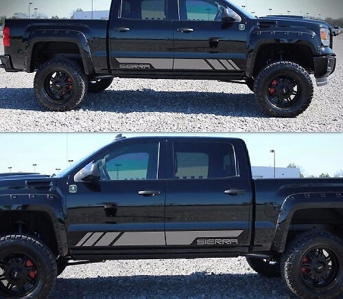 Kit Adesivi in Vinile Striscia Laterale Sierra per GMC Sierra 1500
