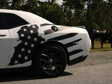 La decalcomania adesiva laterale invecchiata con bandiera USA USA si adatta alla Musclecar Musclecarmodel Dodge Charger Chevy Camaro
_3