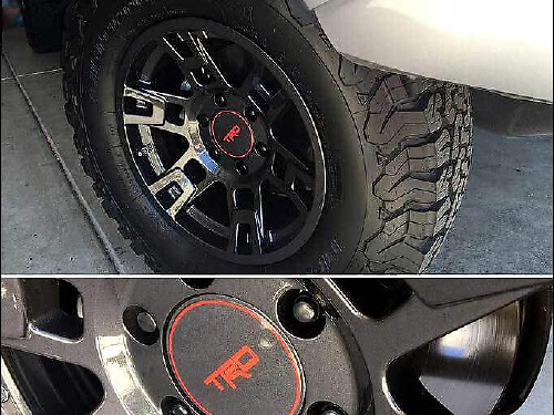 Set di Adesivi in Vinile TRD TEQ Skull Logo per Coprimozzo Ruote per auto Toyota