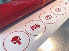 Set di Adesivi in Vinile TRD TEQ Skull Logo per Coprimozzo Ruote per auto Toyota_2