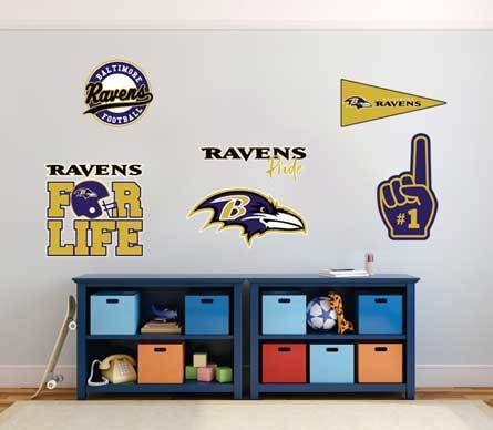 Adesivo Universale in Vinile Baltimore Ravens NFL