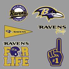 Adesivo Universale in Vinile Baltimore Ravens NFL_2