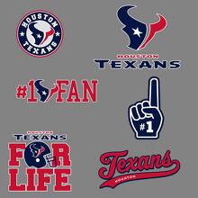 Gli Houston Texans professionisti della squadra di football americano della National Football League (NFL) fan wall notebook, ecc. Adesivi per decalcomanie 2