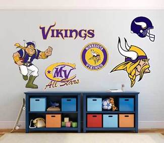 Minnesota Vikings Squadra di football americano National Football League (NFL) Fan Wall Veicolo Notebook ecc. Adesivi per decalcomanie