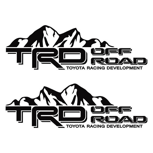 Toyota TRD Truck Off Road Racing Decalcomanie Adesivo in vinile fustellato Tacoma / Tundra