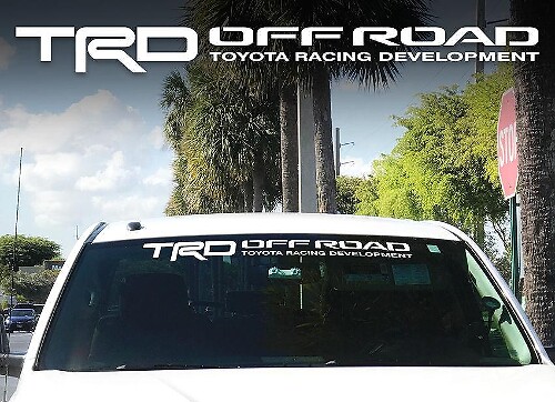 Adesivo in Vinile per Parabrezza TRD Off Road per Auto Toyota