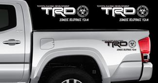 TRD ZOMBIE RESPONSE TEAM Decalcomanie Adesivi in ​​vinile per camion Toyota Tacoma Tundra X2