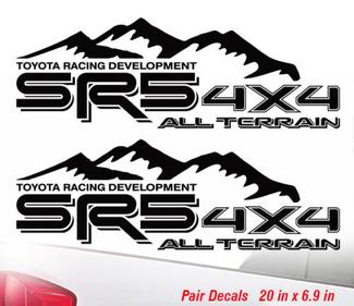 Toyota SR5 4x4 All Terrain Off Road Racing Tacoma Tundra Adesivo Decalcomania Vinile sr5