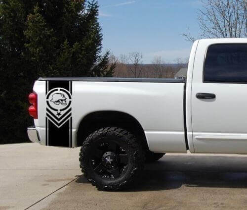 Adesivo in Vinile Striscia Laterale Posteriore Mulisha Star per Camion Chevy Dodge Toyota GMC