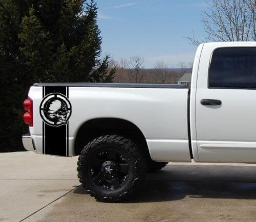 Adesivo in Vinile a Strisce Stile Metal Mulisha per la Porta del Letto GMC Sierra